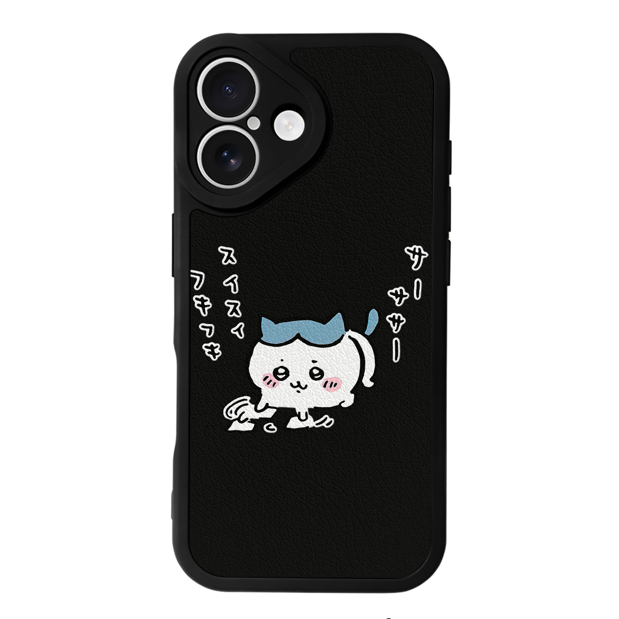 （画像用） ちいかわ ハチワレ Chii-kawa hachiware 【iPhone 16シリーズ対応】シリコンスマホケース（レザー調） 材質：シリコン